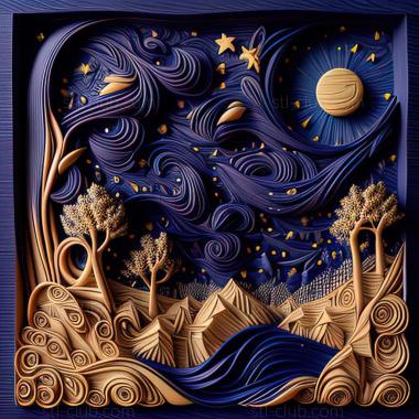 3D model starry night (STL)